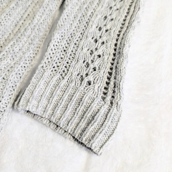 American Eagle Oversized Cable Knit Sweater (S, Grey) - Picture 3 of 7